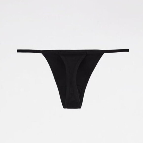 ZARA SEAMLESS THONG BLACK | 1223/704 SIZE M-L - Picture 2 of 3